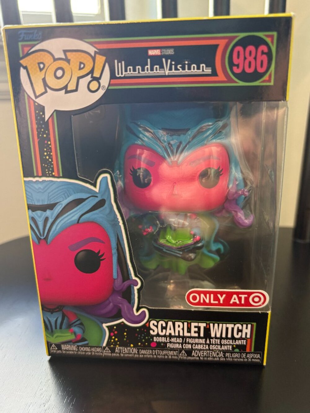 Funko Pop! Marvel WandaVision Scarlet Witch #986 Target Exclusive Blacklight